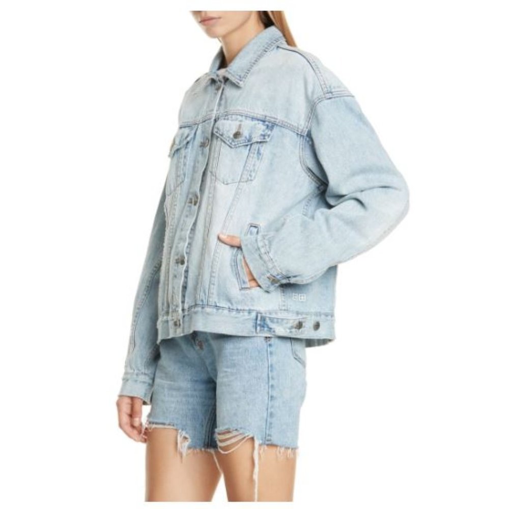 KSUBI Oversized Karma denim Jean Jacket Faded Wash - Picture 4 of 13